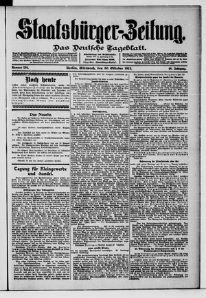 Staatsbürger-Zeitung vom 30.10.1912
