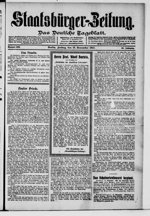 Staatsbürger-Zeitung vom 15.11.1912