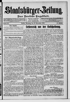 Staatsbürger-Zeitung vom 26.11.1912