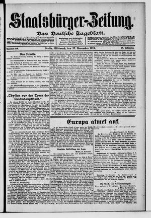 Staatsbürger-Zeitung vom 27.11.1912