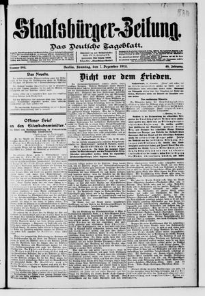 Staatsbürger-Zeitung vom 01.12.1912