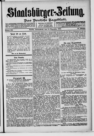 Staatsbürger-Zeitung vom 14.12.1912