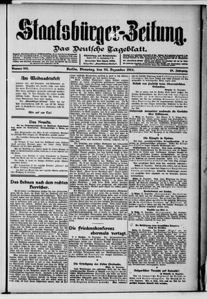 Staatsbürger-Zeitung vom 24.12.1912