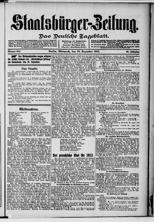 Staatsbürger-Zeitung vom 25.12.1912