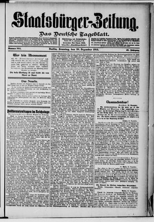 Staatsbürger-Zeitung on Dec 29, 1912