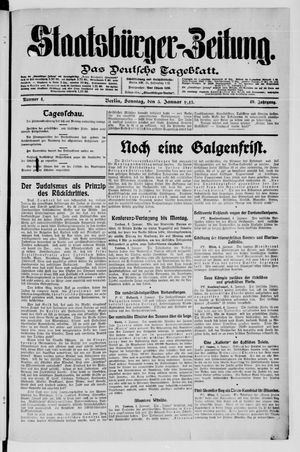 Staatsbürger-Zeitung on Jan 5, 1913