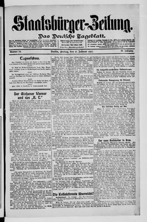 Staatsbürger-Zeitung on Jan 17, 1913