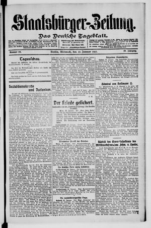 Staatsbürger-Zeitung vom 22.01.1913