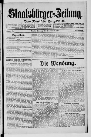 Staatsbürger-Zeitung vom 26.01.1913