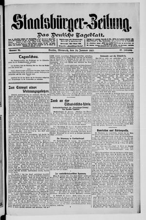 Staatsbürger-Zeitung on Jan 29, 1913