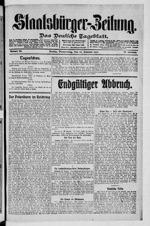 Staatsbürger-Zeitung on Jan 30, 1913