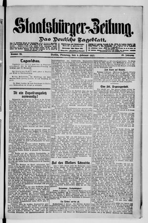 Staatsbürger-Zeitung on Feb 4, 1913