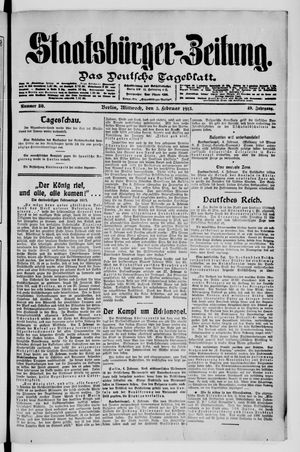 Staatsbürger-Zeitung on Feb 5, 1913