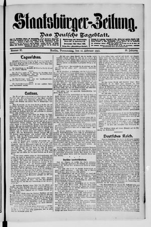 Staatsbürger-Zeitung on Feb 13, 1913