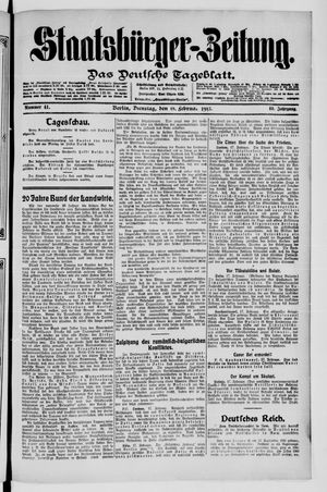 Staatsbürger-Zeitung on Feb 18, 1913