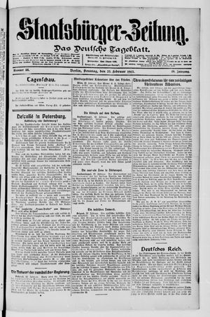 Staatsbürger-Zeitung on Feb 23, 1913