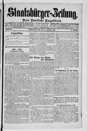 Staatsbürger-Zeitung on Feb 25, 1913
