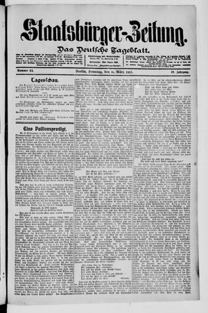 Staatsbürger-Zeitung on Mar 16, 1913