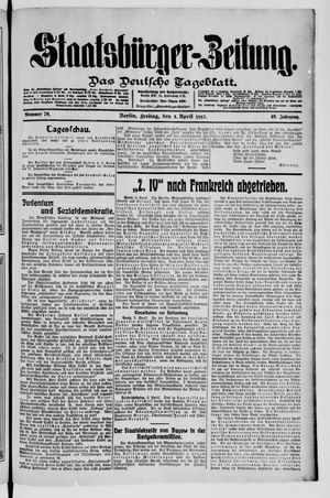Staatsbürger-Zeitung on Apr 4, 1913