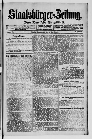 Staatsbürger-Zeitung on Apr 5, 1913