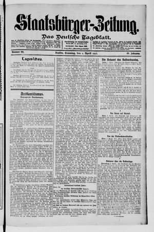 Staatsbürger-Zeitung on Apr 6, 1913