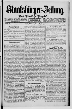 Staatsbürger-Zeitung on Apr 9, 1913