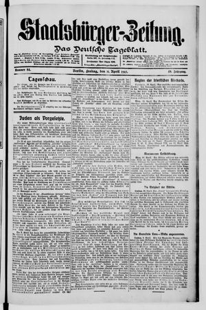 Staatsbürger-Zeitung on Apr 11, 1913