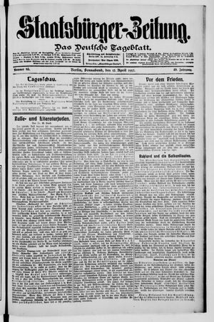 Staatsbürger-Zeitung on Apr 12, 1913