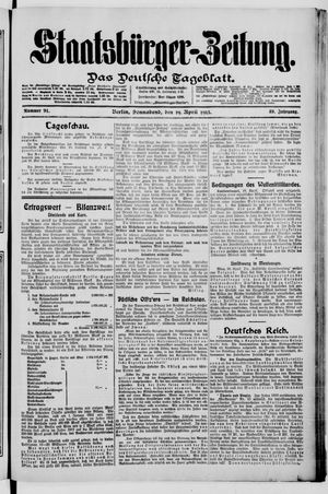 Staatsbürger-Zeitung on Apr 19, 1913