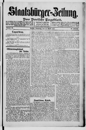 Staatsbürger-Zeitung on Apr 22, 1913
