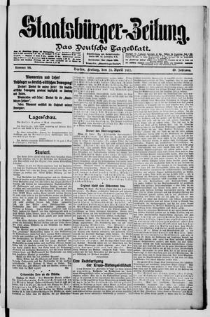 Staatsbürger-Zeitung on Apr 25, 1913