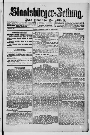 Staatsbürger-Zeitung on Apr 27, 1913