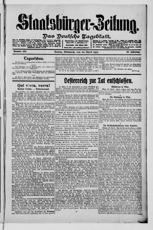 Staatsbürger-Zeitung vom 30.04.1913