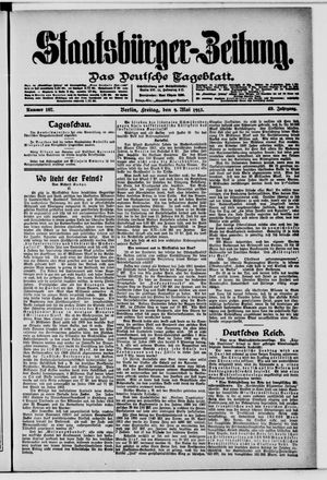 Staatsbürger-Zeitung on May 9, 1913