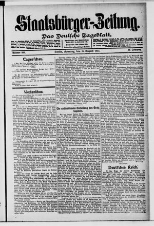 Staatsbürger-Zeitung vom 31.08.1913