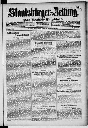 Staatsbürger-Zeitung vom 20.09.1913