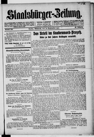 Staatsbürger-Zeitung vom 24.09.1913