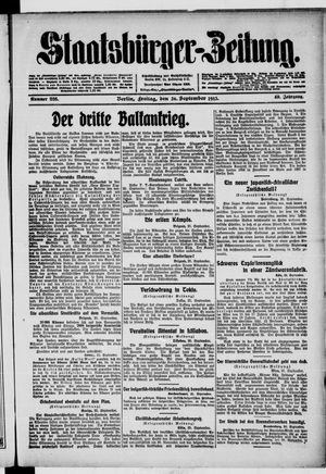 Staatsbürger-Zeitung vom 26.09.1913