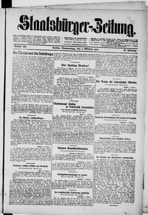 Staatsbürger-Zeitung on Oct 2, 1913