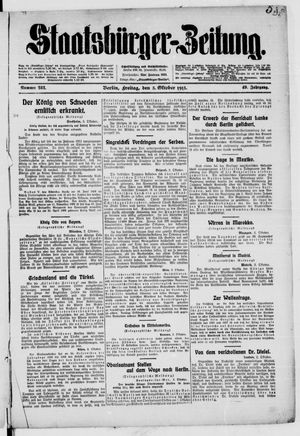 Staatsbürger-Zeitung on Oct 3, 1913