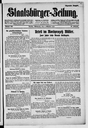 Staatsbürger-Zeitung vom 08.10.1913
