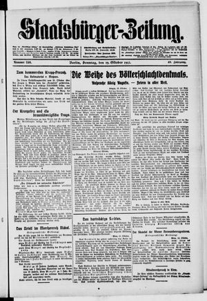Staatsbürger-Zeitung vom 19.10.1913