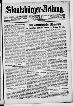 Staatsbürger-Zeitung on Oct 21, 1913