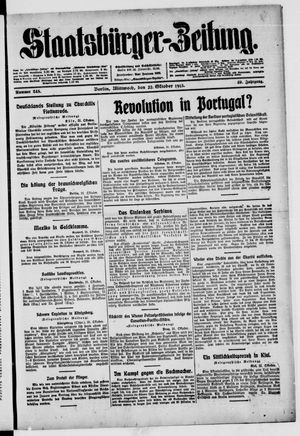 Staatsbürger-Zeitung vom 22.10.1913