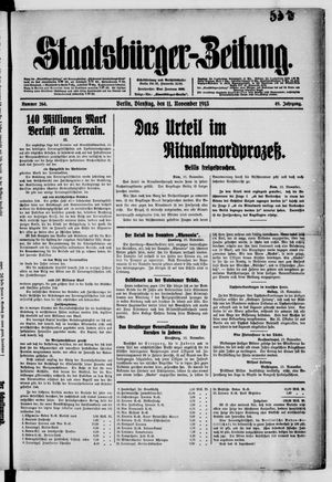 Staatsbürger-Zeitung vom 11.11.1913