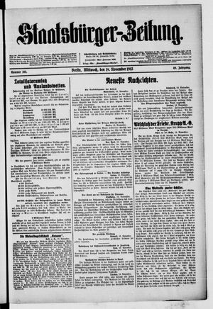 Staatsbürger-Zeitung vom 19.11.1913