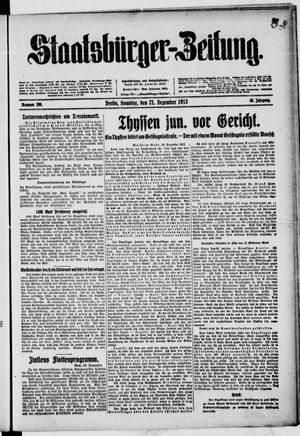 Staatsbürger-Zeitung vom 21.12.1913