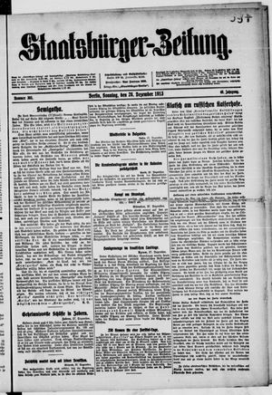 Staatsbürger-Zeitung vom 28.12.1913
