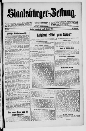 Staatsbürger-Zeitung vom 03.01.1914