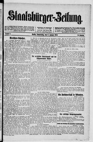 Staatsbürger-Zeitung on Jan 8, 1914